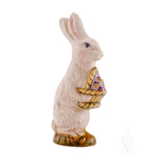 White Rabbit with Basket of Orchids