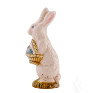 White Rabbit with Basket of Orchids