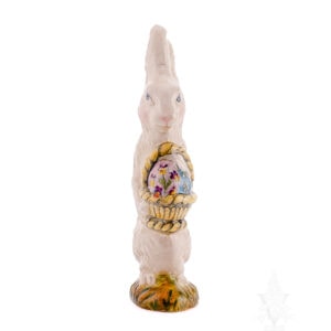 White Rabbit with Basket of Orchids