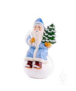 Blue Snowflake Santa on Snowball