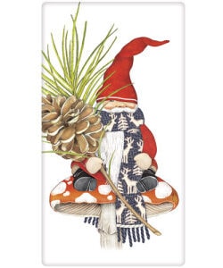 Gnome Pinecone Towel