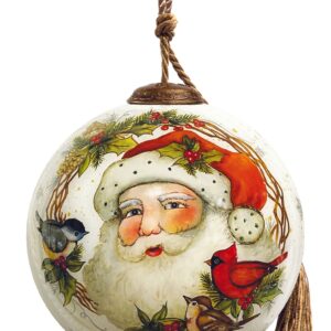 Winter Forest Santa Ornament