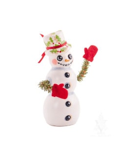 Snowman with Holly Hat