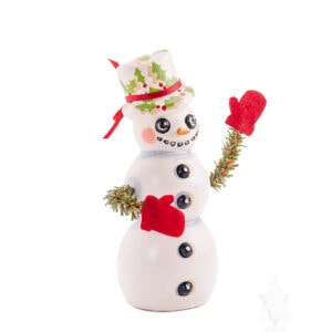 Snowman with Holly Hat