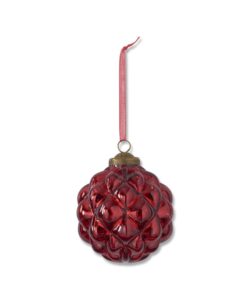Red Hobnail Ornament