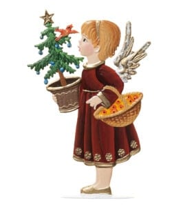Angel With Tree and Basket By Wilhelm Schweizer