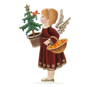 Angel With Tree and Basket By Wilhelm Schweizer