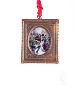 Bob Cratchit Carrying Tiny Tim Brass Frame