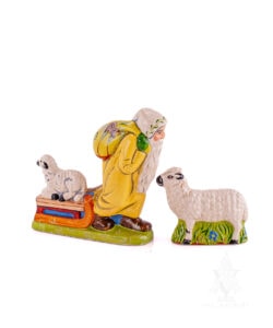 Spring Santa with Lambs