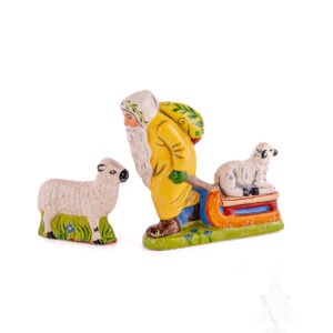 Spring Santa with Lambs