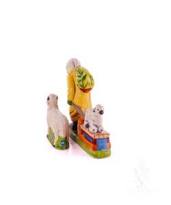 Spring Santa with Lambs