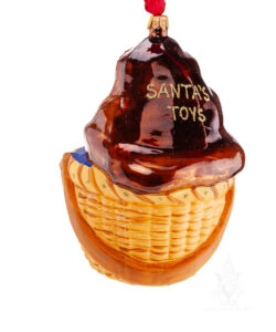 Santa in Nantucket Basket Ornament