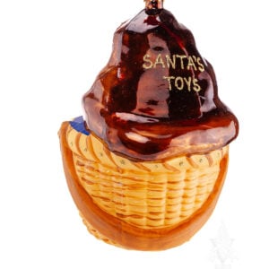 Santa in Nantucket Basket Ornament