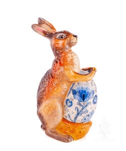 Rabbit with Delft Egg in Basket