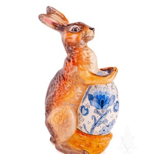 Rabbit with Delft Egg in Basket