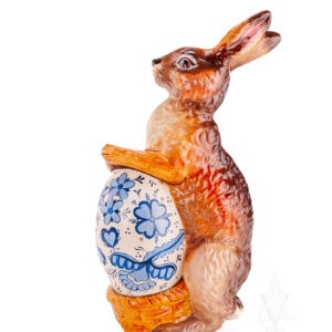 Rabbit with Delft Egg in Basket