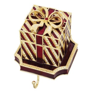 OLIVIA RIEGEL Red Gift Box Stocking Holder
