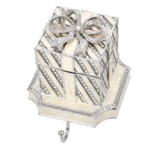 OLIVIA RIEGEL White Gift Box Stocking Holder