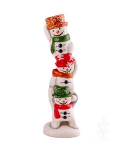 Stacked Snowmen with Festive Hats