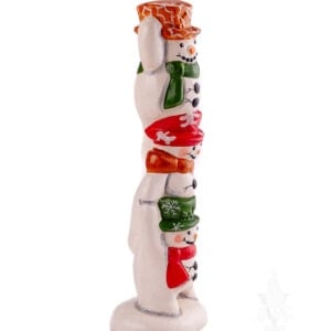 Stacked Snowmen with Festive Hats