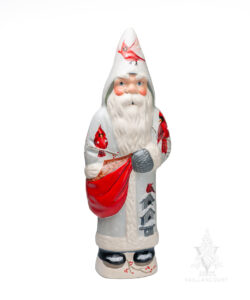 Snowy Cardinal Birdhouse Santa