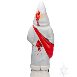 Snowy Cardinal Birdhouse Santa