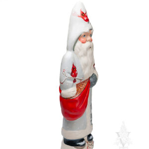 Snowy Cardinal Birdhouse Santa