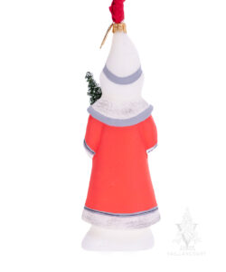 Red Santa with Woven Basket