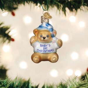 Baby Boy 1St Teddy Bear Ornament