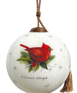 Winter Forest Santa Ornament