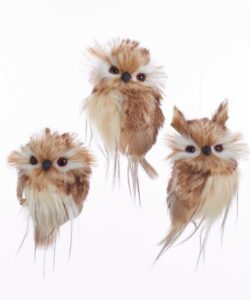 Owl Brown & White Ornament