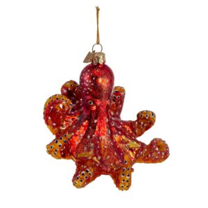 Ng Glass Octopus Ornament Re/Yellow