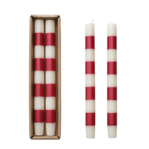 Tapers Setof 2 Red & White
