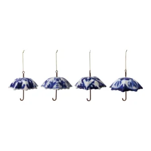 Umbrella Ornament Blue & White