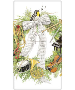 Music Wreath Bagged Towel