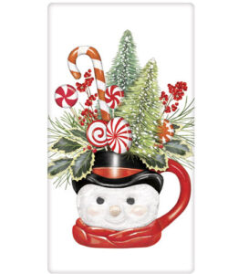 Snowman Mug Bagged Towel