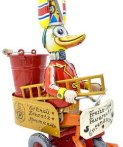 German Collectible Tin Toy Fireman Duck?