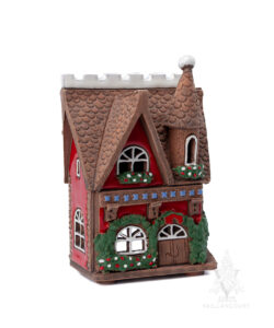 Keramik Red House with Garland