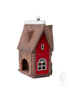 Keramik Red House with Garland