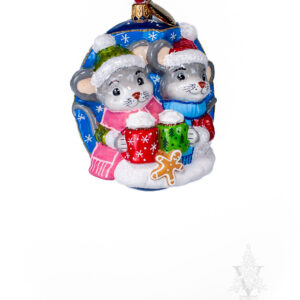 Jingle Balls™ Christmas Mice Sharing Hot Chocolate