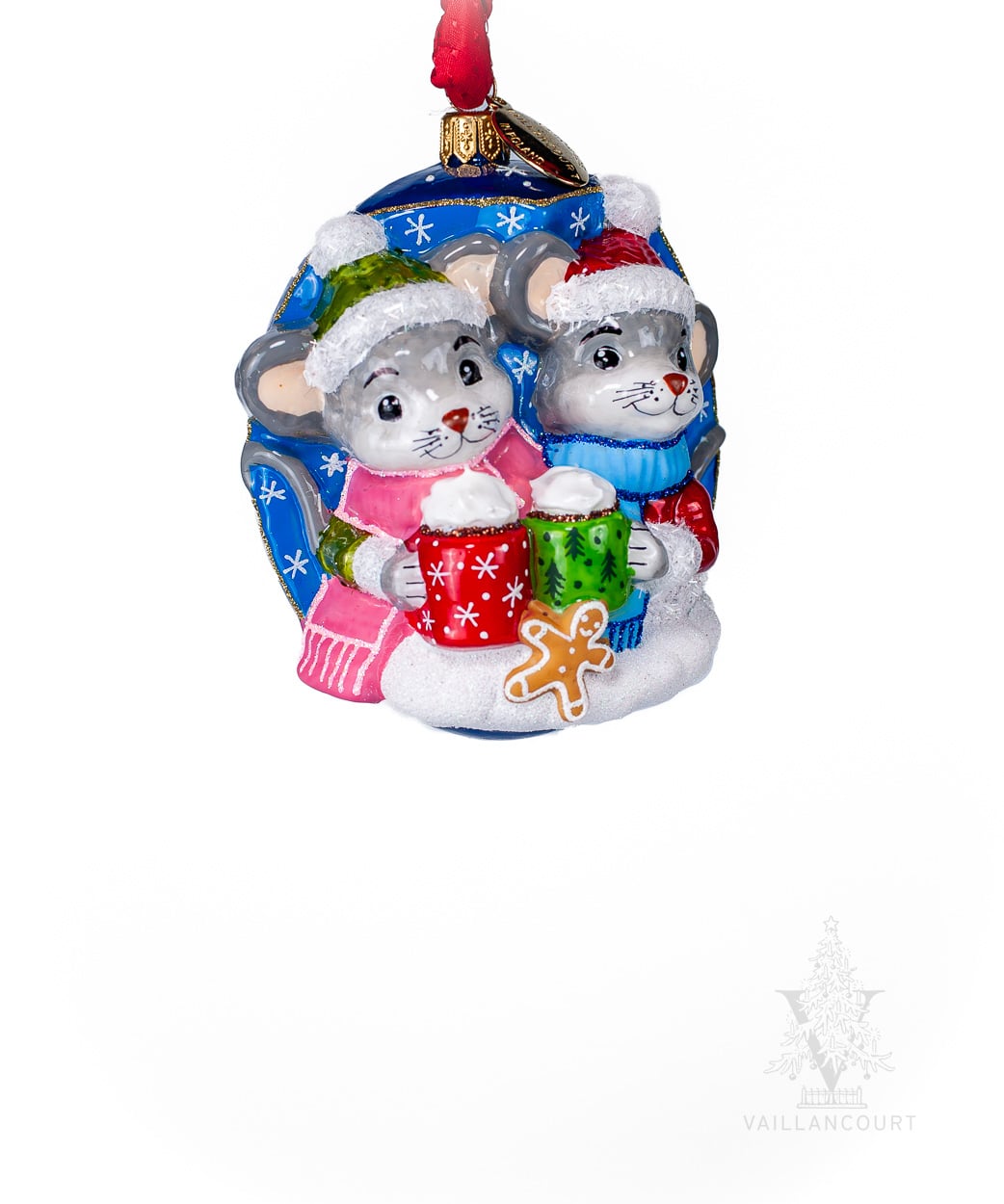 Jingle Balls™ Christmas Mice Sharing Hot Chocolate