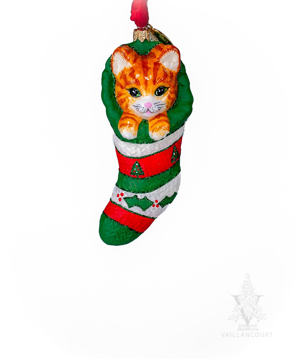 Christmas Kitty in Stocking
