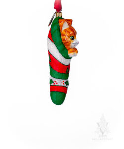 Christmas Kitty in Stocking