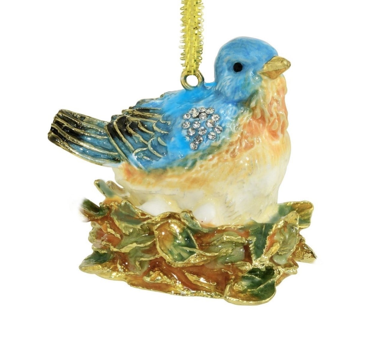 Bluebird On Nest Ornament