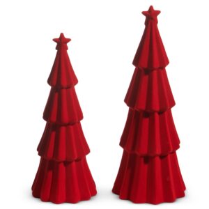 Red Tiered Trees 14'' (Set of 2)