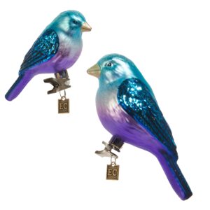 Blue Clip On Birds Assorted