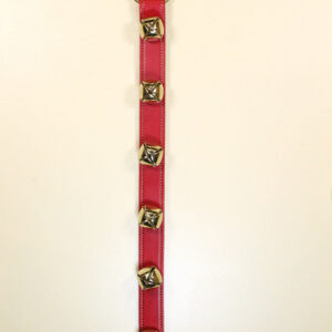 Wide Stitched  With 6 Bells Red