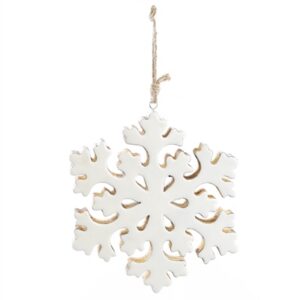 White Enamel Snowflake Lg