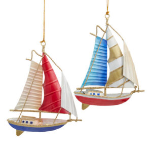 Tin Sailboat Ornament Assorted