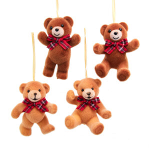 Brown/Tan Bears with Plaid Bow Assorted